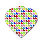 Pattern Dog Tag Heart (Two Sided) Front