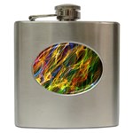 Abstract Smoke Hip Flask Front