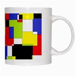 Mod Geometric White Coffee Mug Right