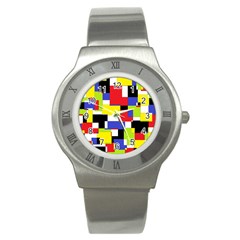 Mod Geometric Stainless Steel Watch (slim) by StuffOrSomething