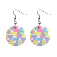 Mod Pastel Geometric Mini Button Earrings by StuffOrSomething