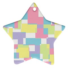 Mod Pastel Geometric Star Ornament (two Sides) by StuffOrSomething