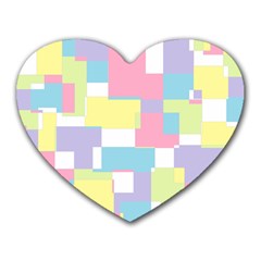 Mod Pastel Geometric Mouse Pad (heart) by StuffOrSomething