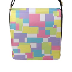 Mod Pastel Geometric Flap Closure Messenger Bag (large) by StuffOrSomething