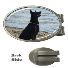 Black German Shepherd Money Clip (oval) by StuffOrSomething