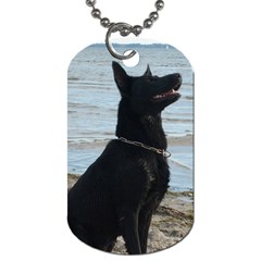 Black German Shepherd Dog Tag (two-sided)  by StuffOrSomething