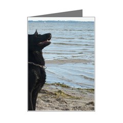 Black German Shepherd Mini Greeting Card by StuffOrSomething