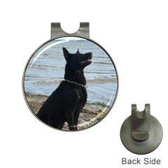 Black German Shepherd Hat Clip With Golf Ball Marker by StuffOrSomething