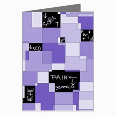 Purple Pain Modular Greeting Card by FunWithFibro