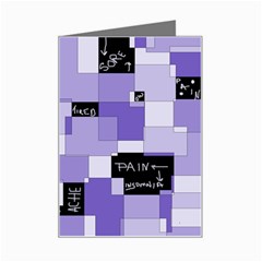 Purple Pain Modular Mini Greeting Card by FunWithFibro
