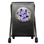 Purple Pain Modular Stationery Holder Clock Front