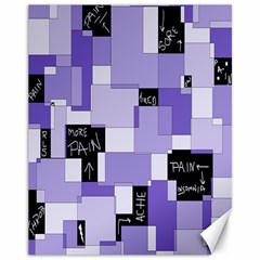 Purple Pain Modular Canvas 11  X 14  (unframed) by FunWithFibro