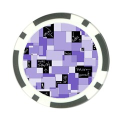 Purple Pain Modular Poker Chip (10 Pack) by FunWithFibro