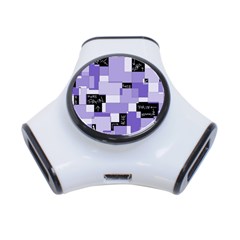 Purple Pain Modular 3 Port Usb Hub by FunWithFibro