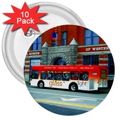 Double Decker Bus - Ave Hurley - 3  Button (10 Pack) by ArtRave2