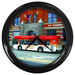 Double Decker Bus   Ave Hurley   Wall Clock (black) by ArtRave2