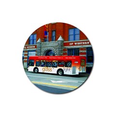 Double Decker Bus   Ave Hurley   Drink Coaster (round) by ArtRave2