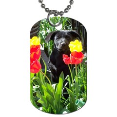 Black Gsd Pup Dog Tag (two-sided) 