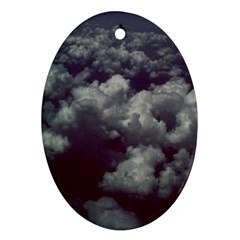 Through The Evening Clouds Oval Ornament (Two Sides)