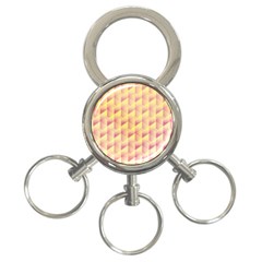 Geometric Pink & Yellow  3-ring Key Chain by Zandiepants