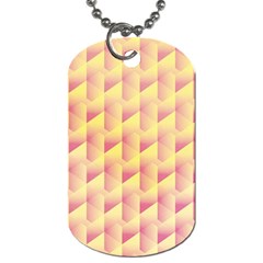 Geometric Pink & Yellow  Dog Tag (two-sided)  by Zandiepants