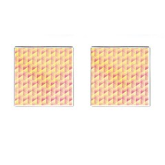Geometric Pink & Yellow  Cufflinks (square) by Zandiepants