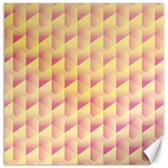 Geometric Pink & Yellow  Canvas 12  X 12  (unframed) by Zandiepants