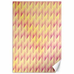 Geometric Pink & Yellow  Canvas 12  X 18  (unframed) by Zandiepants