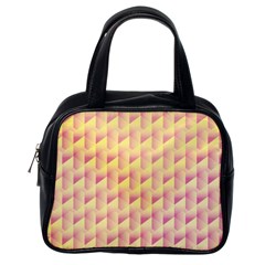 Geometric Pink & Yellow  Classic Handbag (one Side) by Zandiepants