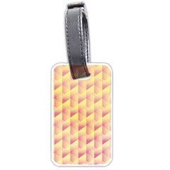 Geometric Pink & Yellow  Luggage Tag (one Side) by Zandiepants