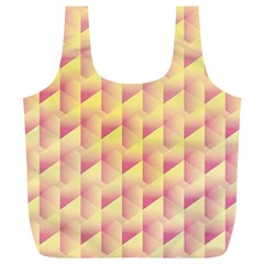 Geometric Pink & Yellow  Reusable Bag (xl) by Zandiepants