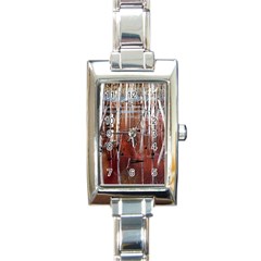 Automn Swamp Rectangular Italian Charm Watch by cgar