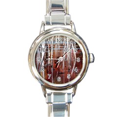 Automn Swamp Round Italian Charm Watch by cgar