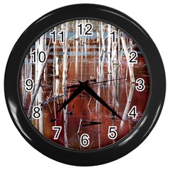 Automn Swamp Wall Clock (black) by cgar