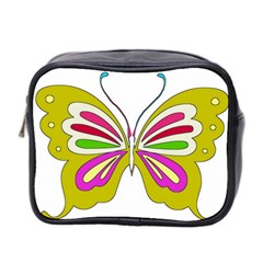 Color Butterfly  Mini Travel Toiletry Bag (two Sides) by Colorfulart23