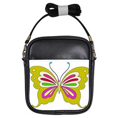 Color Butterfly  Girl s Sling Bag by Colorfulart23