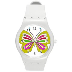 Color Butterfly  Plastic Sport Watch (medium) by Colorfulart23