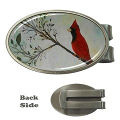 Sweet Red Cardinal Money Clip (oval)