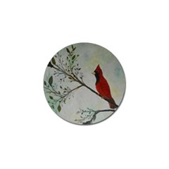 Sweet Red Cardinal Golf Ball Marker