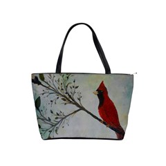 Sweet Red Cardinal Large Shoulder Bag by rokinronda