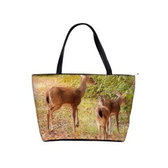 Deer In Nature Large Shoulder Bag by uniquedesignsbycassie