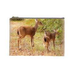 Deer In Nature Cosmetic Bag (large) by uniquedesignsbycassie