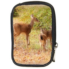 Deer In Nature Compact Camera Leather Case by uniquedesignsbycassie