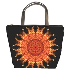 Flaming Sun Bucket Handbag by Zandiepants