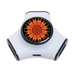 Flaming Sun 3 Port USB Hub Front