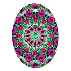 Flower Garden Oval Ornament (two Sides) by Zandiepants