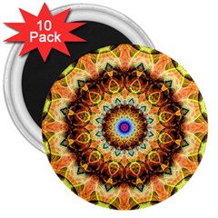 Ochre Burnt Glass 3  Button Magnet (10 Pack) by Zandiepants
