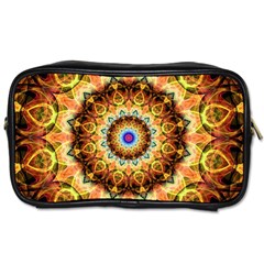 Ochre Burnt Glass Travel Toiletry Bag (two Sides) by Zandiepants