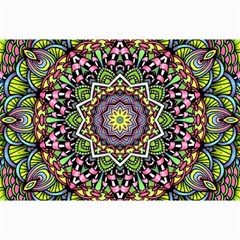 Psychedelic Leaves Mandala Canvas 20  X 30  (unframed) by Zandiepants