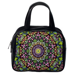 Psychedelic Leaves Mandala Classic Handbag (one Side) by Zandiepants